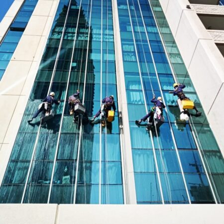 high rise external glass cleaning 7